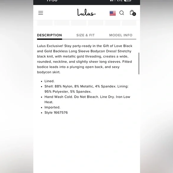 Lulus Backless Long Sleeve Mini Dress- NWOT - Picture 8 of 9